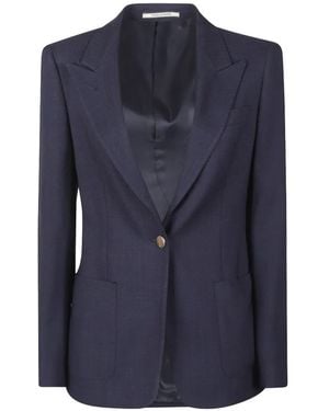 Tagliatore Peak-Lapel Single-Breasted Blazer - Blue
