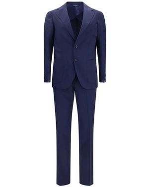 Gi Capri Single-Breasted Suit - Blue