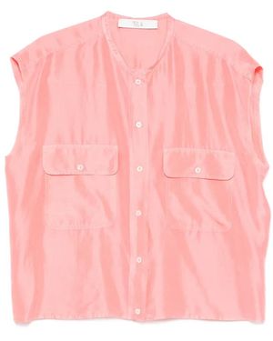 Tela Flap-Pocket Button-Up Shirt - Pink
