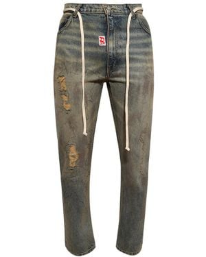 RRR123 Distressed Denim Jeans - Grey