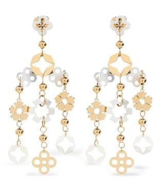 Tory Burch Ohrringe Mit Blumenmotiv - Weiß