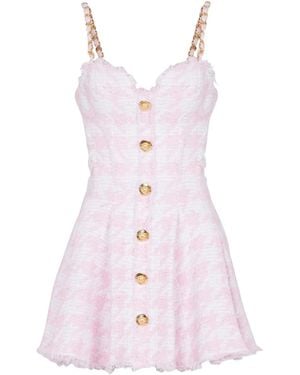 Balmain Vestido corto acampanado - Rosa