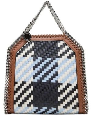 Stella McCartney チェック サッチェルバッグ - ブルー