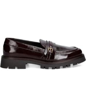 Baldinini Buckle-Detail Lug-Sole Loafers - Black