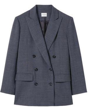 Claudie Pierlot Double-Breasted Tailored Blazer - Blue