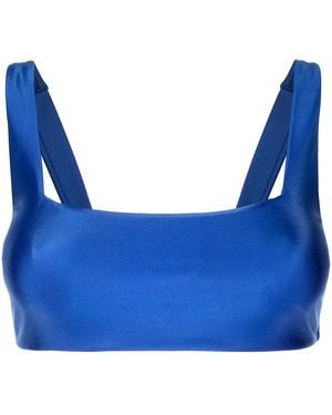 Duskii Jackie Square-Neck Bikini Top - Blue