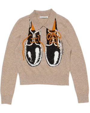 Acne Studios Polo-Neck Sweater - White
