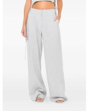 JBQ Aubrey Wide-Leg Pants - White