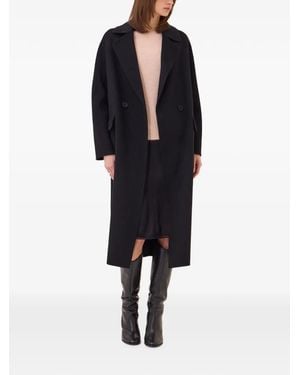 Ottod'Ame Belted Double-Breasted Coat - Black