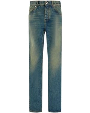 Ferragamo Halbhohe Straight-Leg-Jeans - Blau