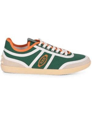Tod's Logo-Embroidered Gommino Trainers - Green