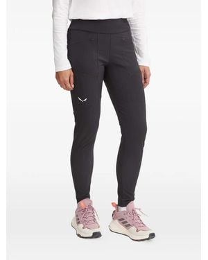 Salewa Logo-Detail Performance Leggings - Blue