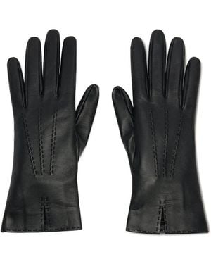 The Row Florence Stitched Gloves - Black