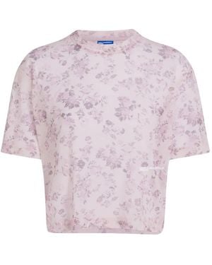 KARL LAGERFELD Floral-Print T-Shirt - Pink