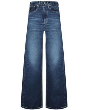 Lois Faded Wide-Leg Jeans - Blue