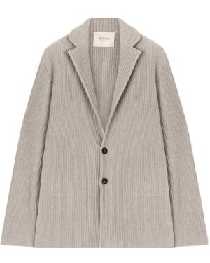 RETORI Ribbed-Knit Blazer - Grey