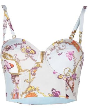 L'Agence Sonya Crop Top - Blue
