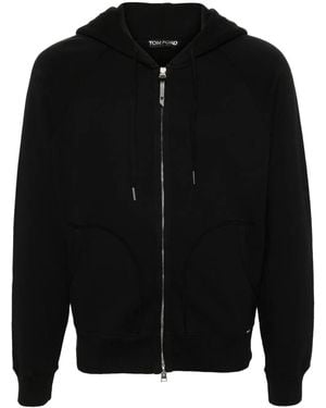 TOM FORD ベロア ジップアップ フーディ パーカー TOM FORD ベロア ジップアップ パーカー バーガンディ (TOM FORD