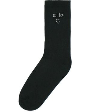 Arte' Heart-Logo Socks - Black