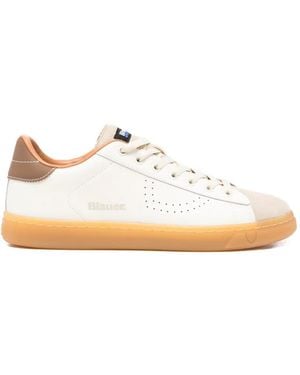 Blauer Logo-Print Sneakers - White