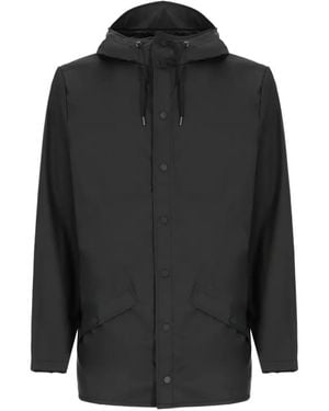 Rains フーデッド ジャケット - ブラック