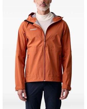 Mammut Linard Guide Hs Logo-Print Hooded Jacket - Orange