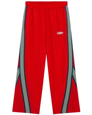 Barrow Logo-Print Side-Stripe Track Trousers - Red