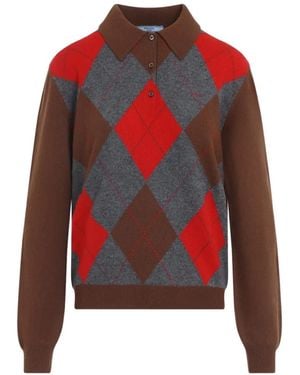 Prada Polo En Cachemire - Rouge