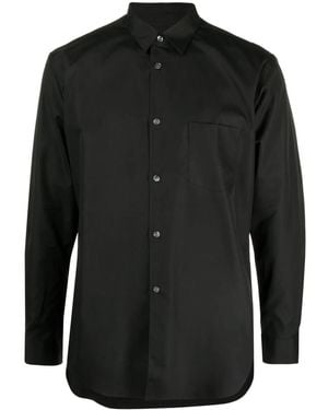 Comme des Garçons Pointed Collar Cotton Shirt - Black