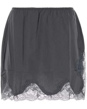 GIMAGUAS Katalin Lace-Trim Mini Skirt - Grey