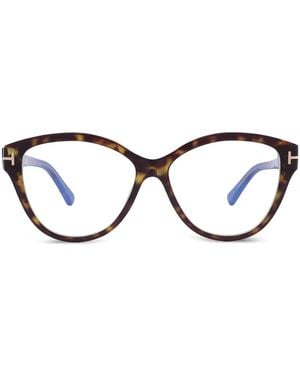 Tom Ford Shield Full-Rim Eyeglasses - Brown