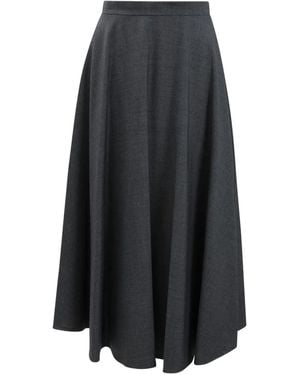 Semler Flared Midi Skirt - Gray