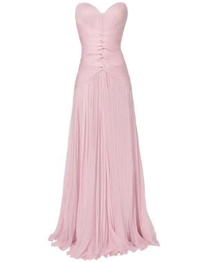 IRIS SERBAN Winnie Ruched-Bodice Maxi Dress - Pink