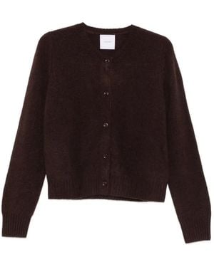 IVORY PARIS Button-Front Knitted Cardigan - Brown