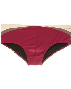 Amir Slama Colour-Block Swim Trunks - Red