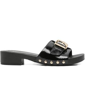 Tamaris Buckle-Detail Studded Sandals - Black