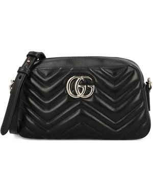 Gucci Small Gg Marmont Cross Body Bag - Black