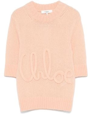 Chloé ロゴ プルオーバー - ナチュラル