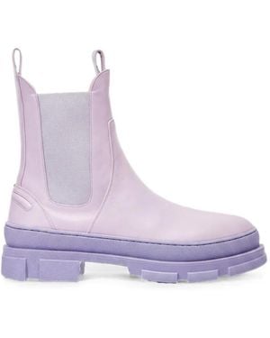 Bettina Vermillon Simone Chunky-Sole Chelsea Boots - Purple