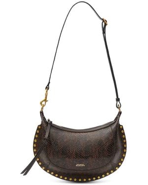 Isabel Marant Bolso De Hombro Oskan Moon Con Efecto De Piel De Pitón - Blanco
