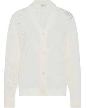 Rosetta Getty Cardigan Aus Mesh-Pointelle - Weiß