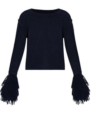 Etro Fringe-Detailing Top - Blue