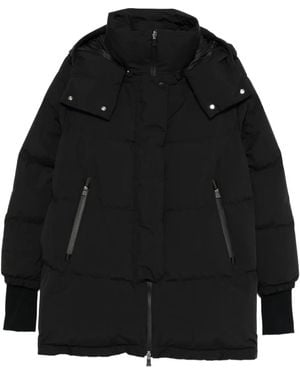 Herno Medium 2-Layer Hooded Down Jacket - Black