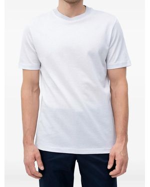 BOSS Textured Cotton T-Shirt - White