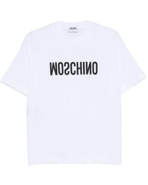 Moschino Logo-Print Cotton T-Shirt - White