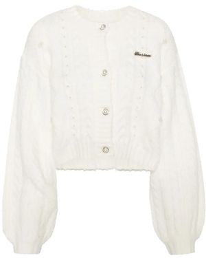 Musium Div. Cardigan Mit Logo - Weiß