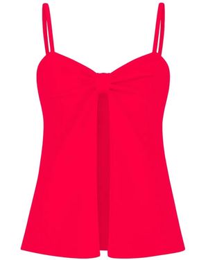 Cult Gaia Lennon Bow-Detail Top - Red