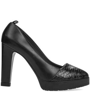 Brunello Cucinelli Python-Effect Platform Pumps - Black