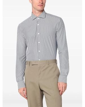 Xacus Striped Long-Sleeve Shirt - Grey