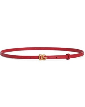 Dolce & Gabbana Calfskin Belt - Red